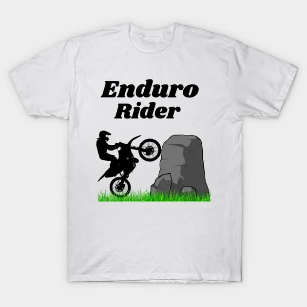 Awesome enduro rider Dirt bike/Motocross design. T-Shirt by Murray Clothing